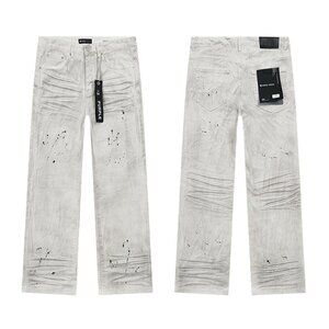 Men's Gray Distressed Jeans
